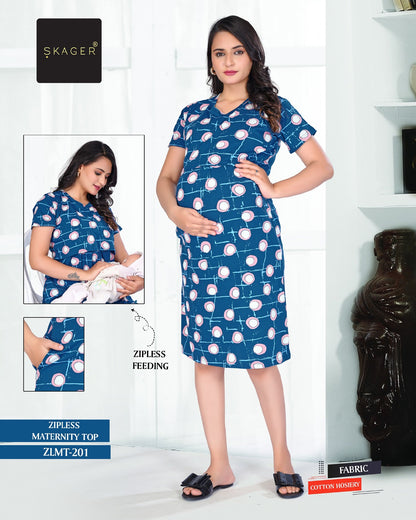 Zlmt Vol 2 Maternity Short Skager Sinker Feeding Night Gown Wholesaler