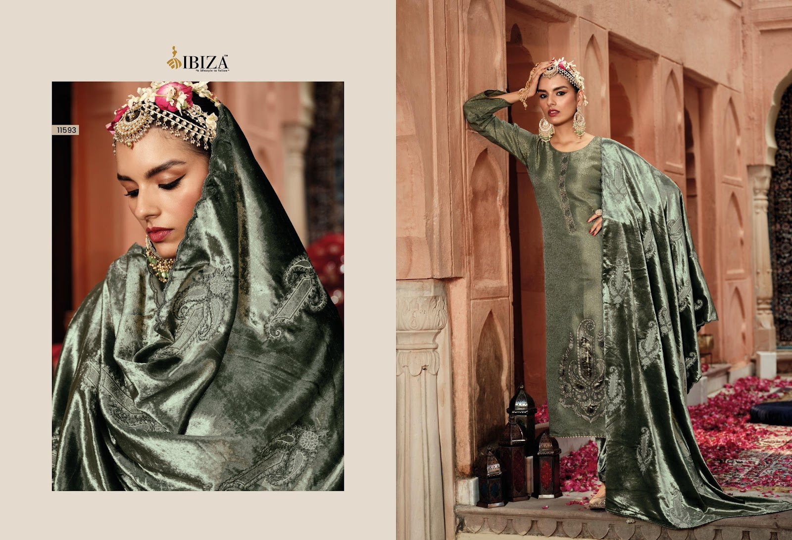 Zoella Ibiza Banarasi Silk Velvet Suits Exporter Gujarat