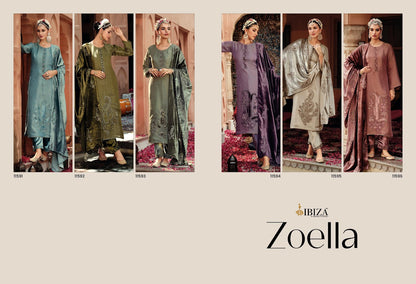 Zoella Ibiza Banarasi Silk Velvet Suits Exporter Gujarat