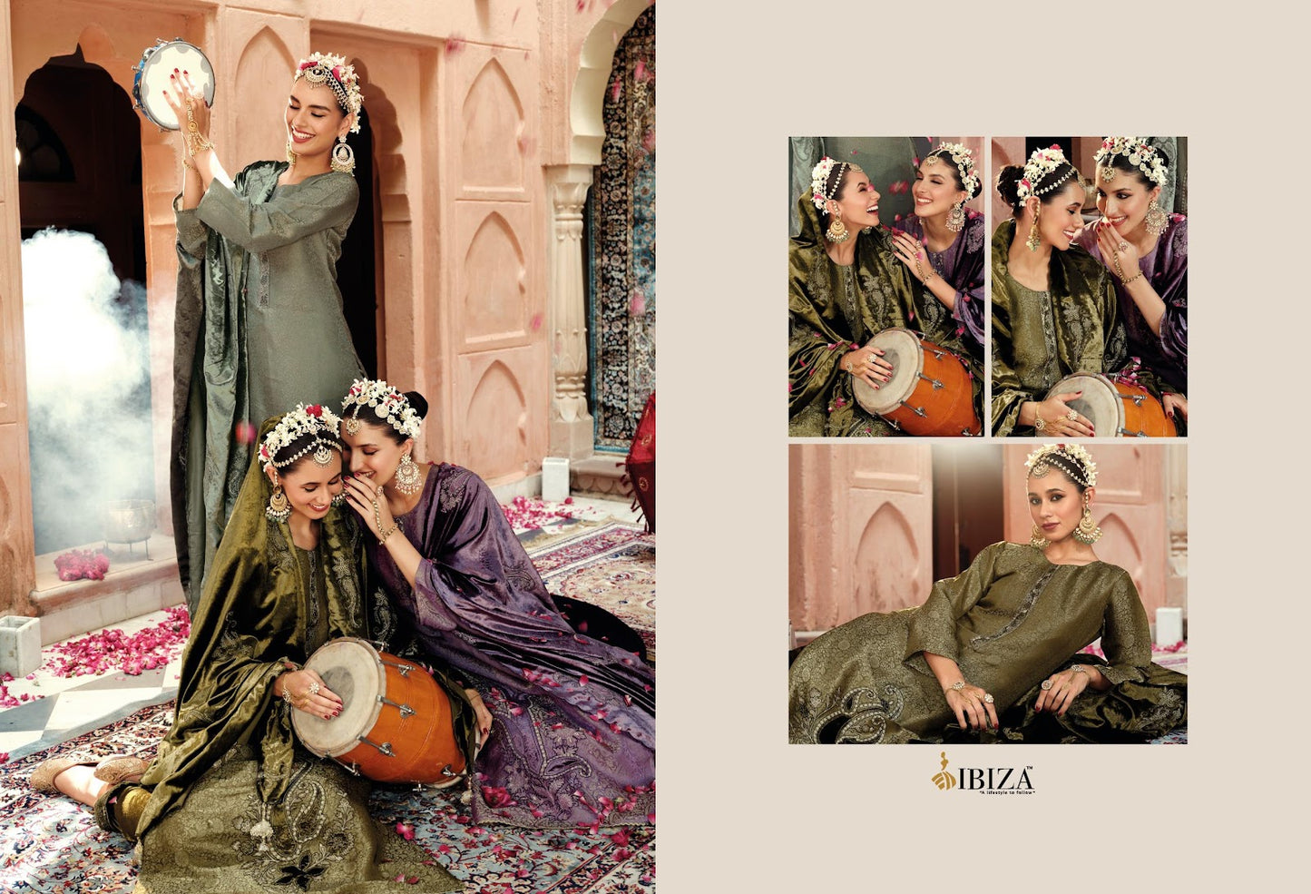 Zoella Ibiza Banarasi Silk Velvet Suits Exporter Gujarat