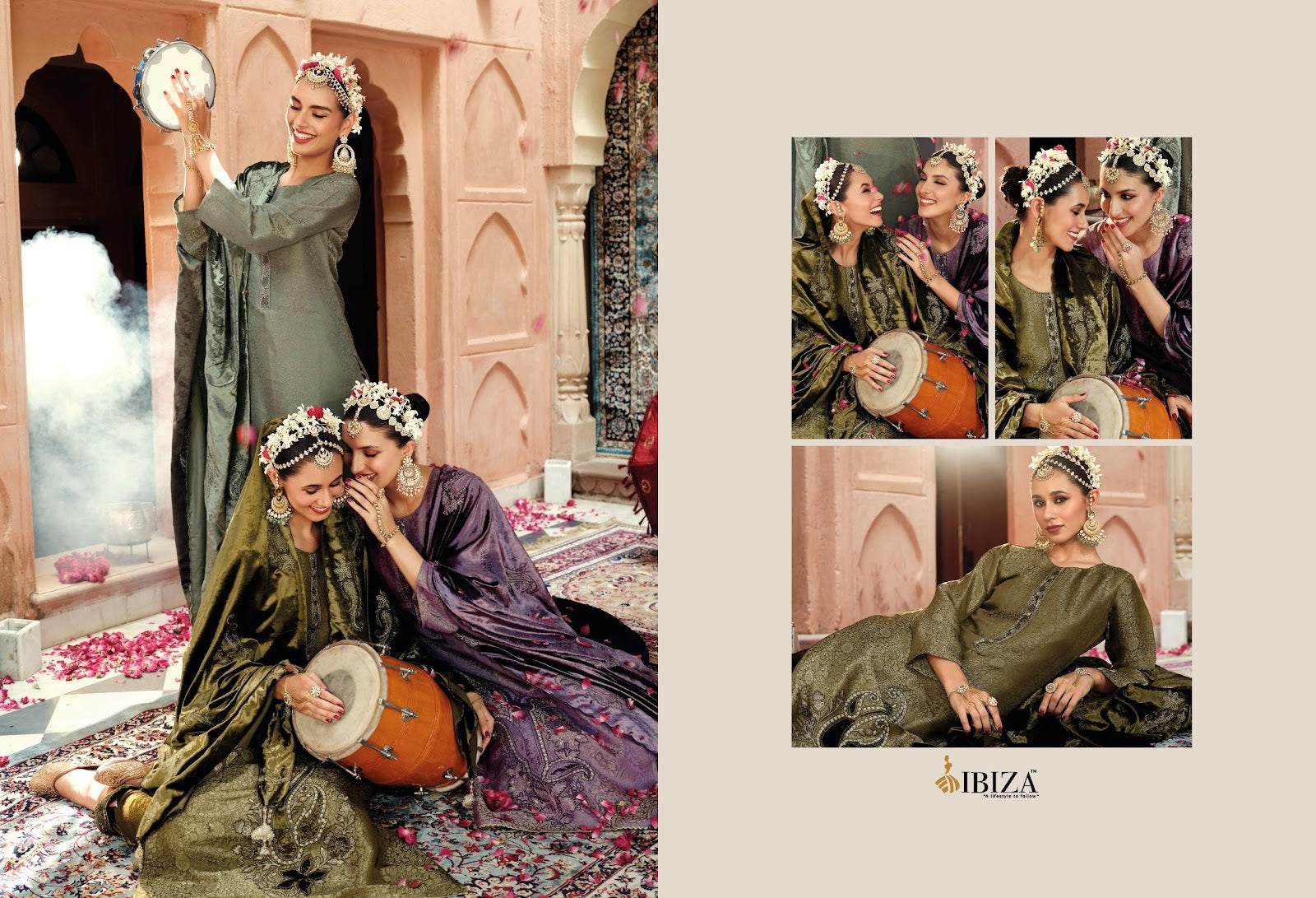 Zoella Ibiza Banarasi Silk Velvet Suits Exporter Gujarat