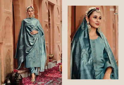 Zoella Ibiza Banarasi Silk Velvet Suits Exporter Gujarat