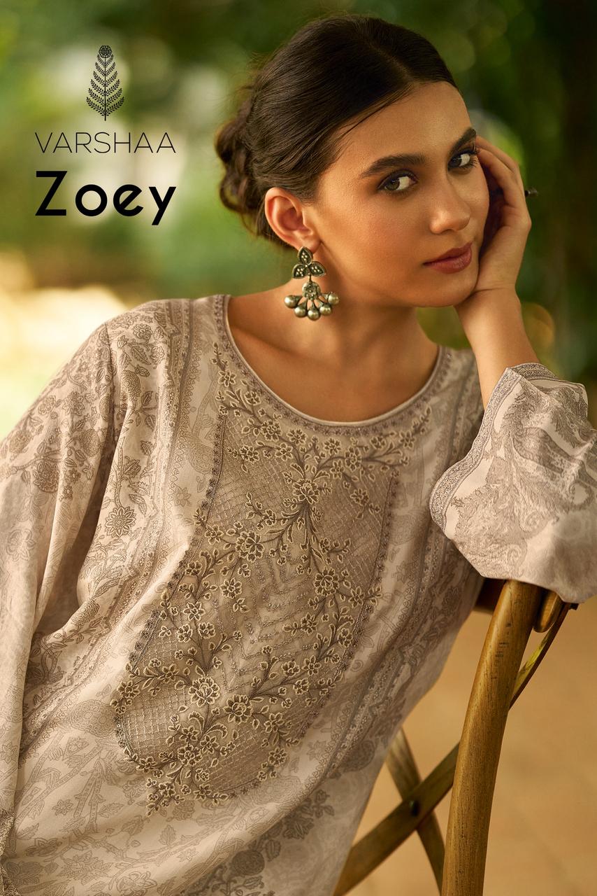 Zoey Varshaa Viscose Muslin Pant Style Suits Wholesale Rate