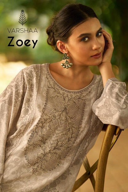 Zoey Varshaa Viscose Muslin Pant Style Suits Wholesale Rate