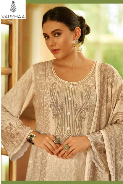 Zoey Varshaa Viscose Muslin Pant Style Suits Wholesale Rate