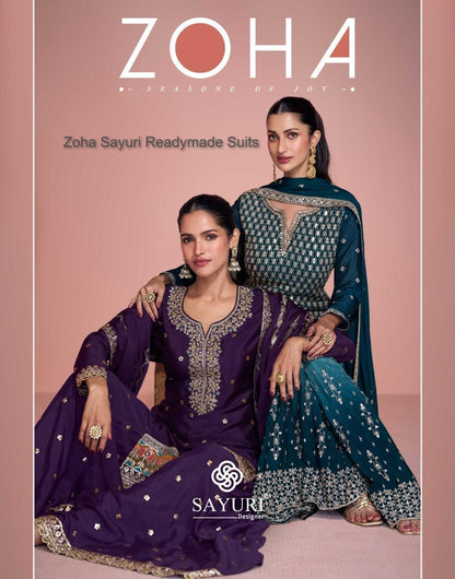 Zoha Sayuri Chinon Silk Readymade Suits Wholesale Price