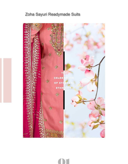 Zoha Sayuri Chinon Silk Readymade Suits Wholesale Price
