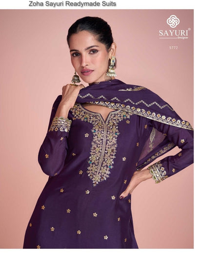 Zoha Sayuri Chinon Silk Readymade Suits Wholesale Price