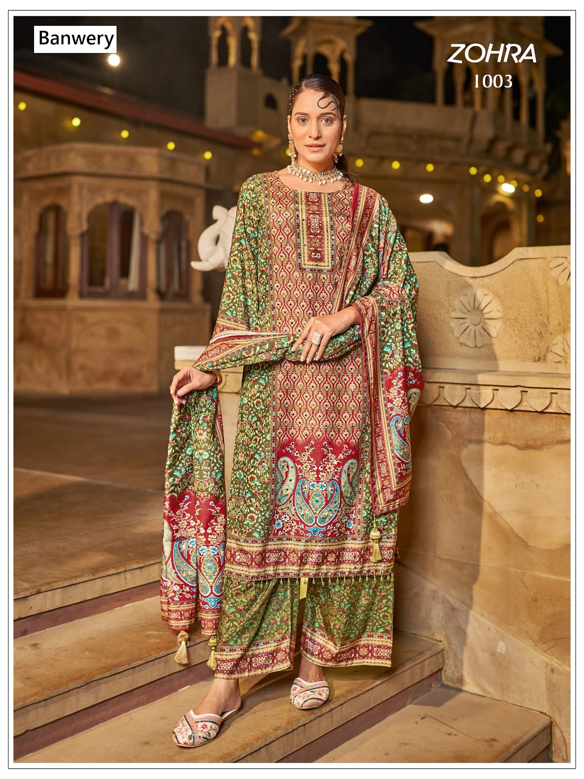 Zohra Banwery Jam Satin Pakistani Readymade Suits Exporter Gujarat