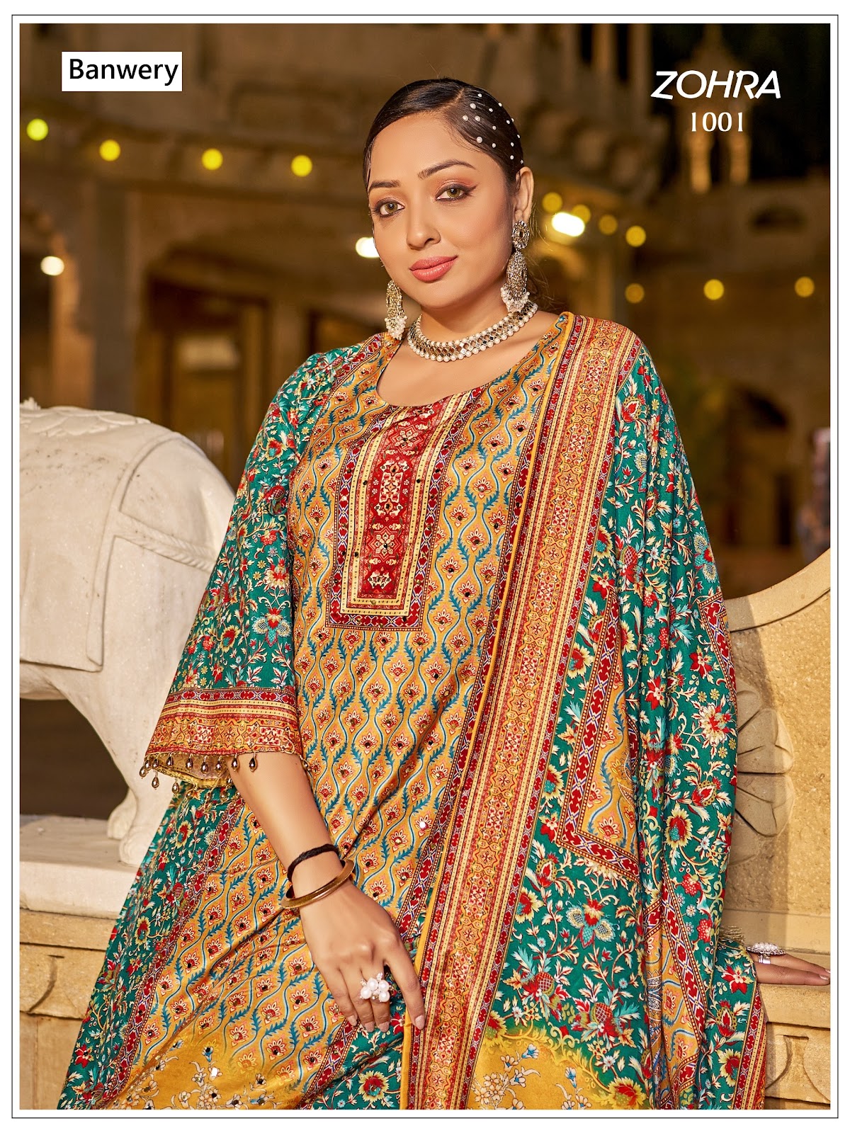 Zohra Banwery Jam Satin Pakistani Readymade Suits Exporter Gujarat