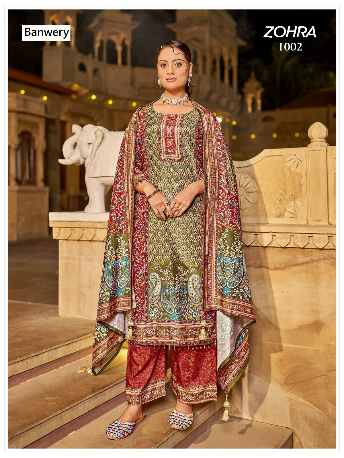 Zohra Banwery Jam Satin Pakistani Readymade Suits Exporter Gujarat