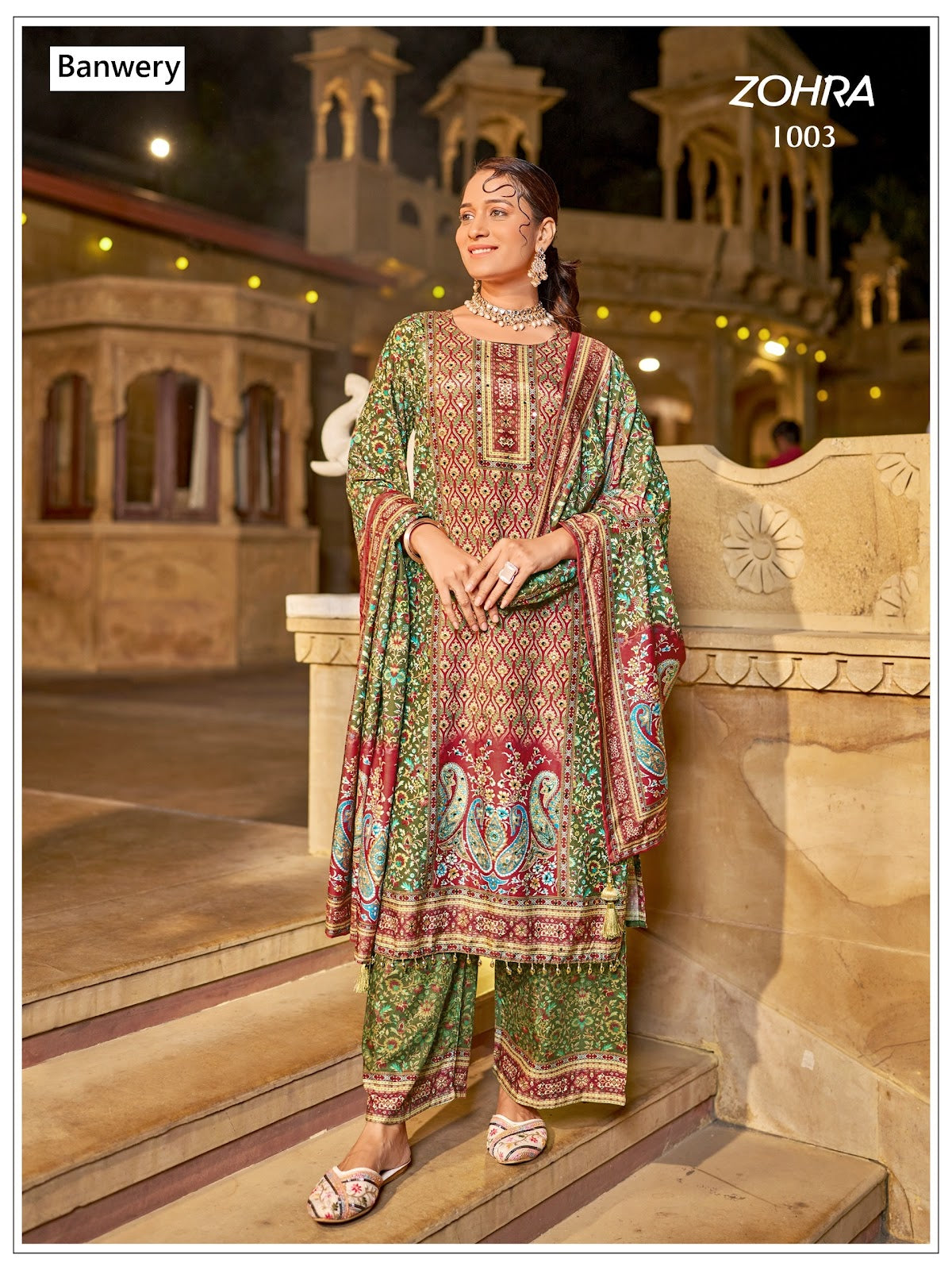 Zohra Banwery Jam Satin Pakistani Readymade Suits Exporter Gujarat