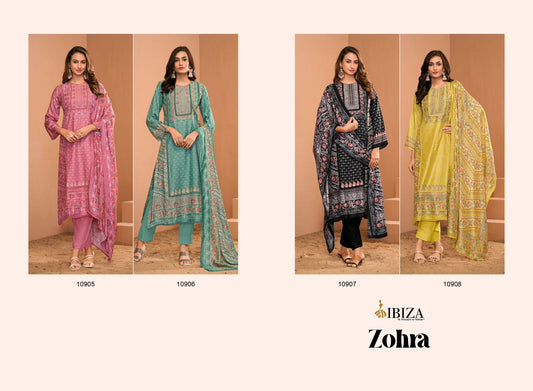 Zohra Ibiza Bemberg Muslin Pant Style Suits Supplier India
