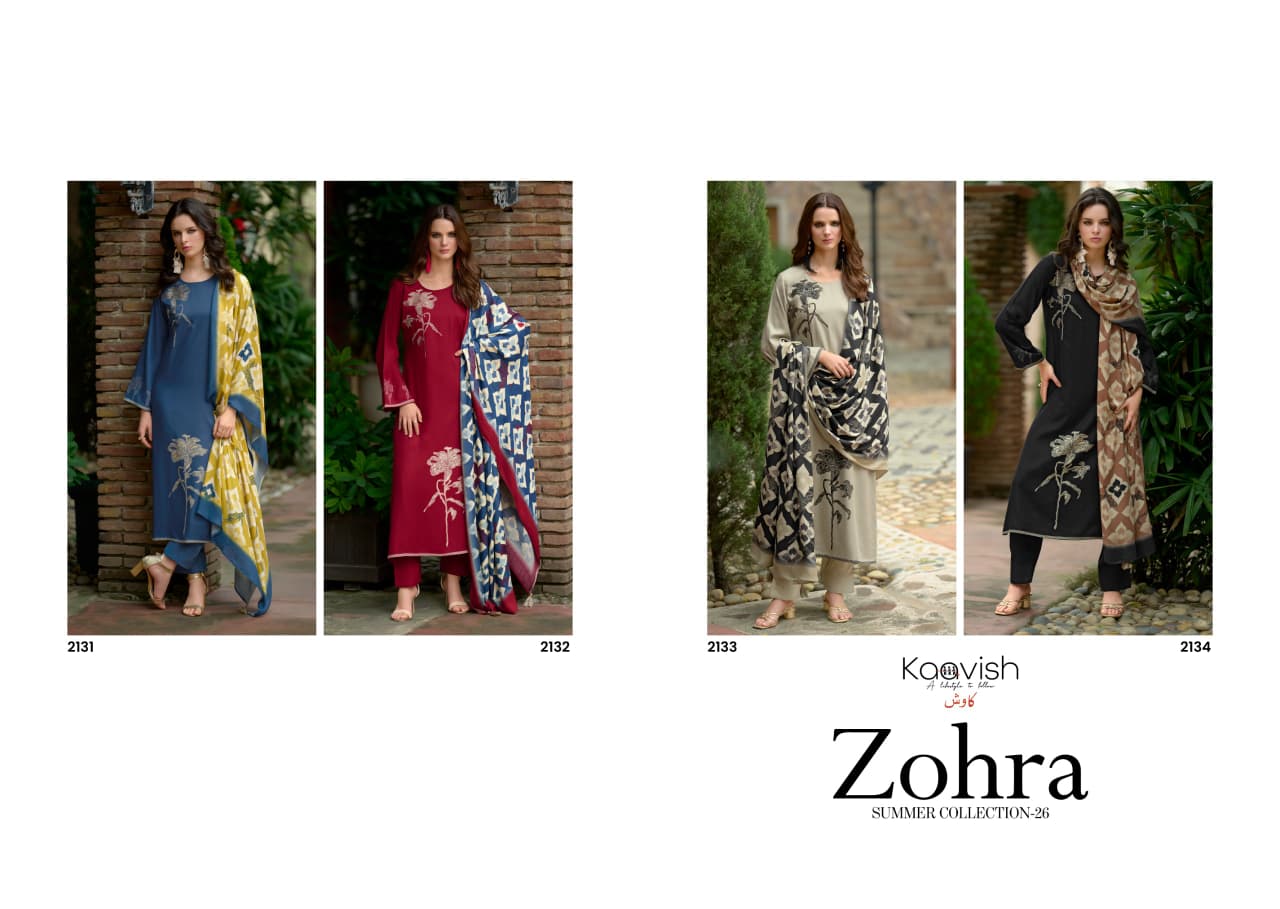 Zohra Kaavish Jam Cotton Pant Style Suits Wholesale Price