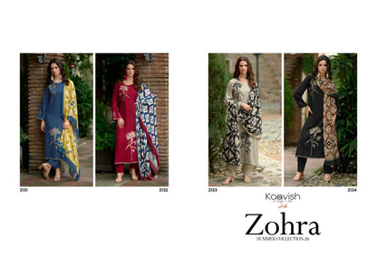 Zohra Kaavish Jam Cotton Pant Style Suits Wholesale Price