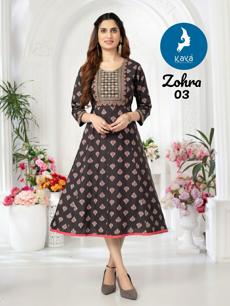 Zohra Kaya Reyon Anarkali Kurtis Wholesale Rate