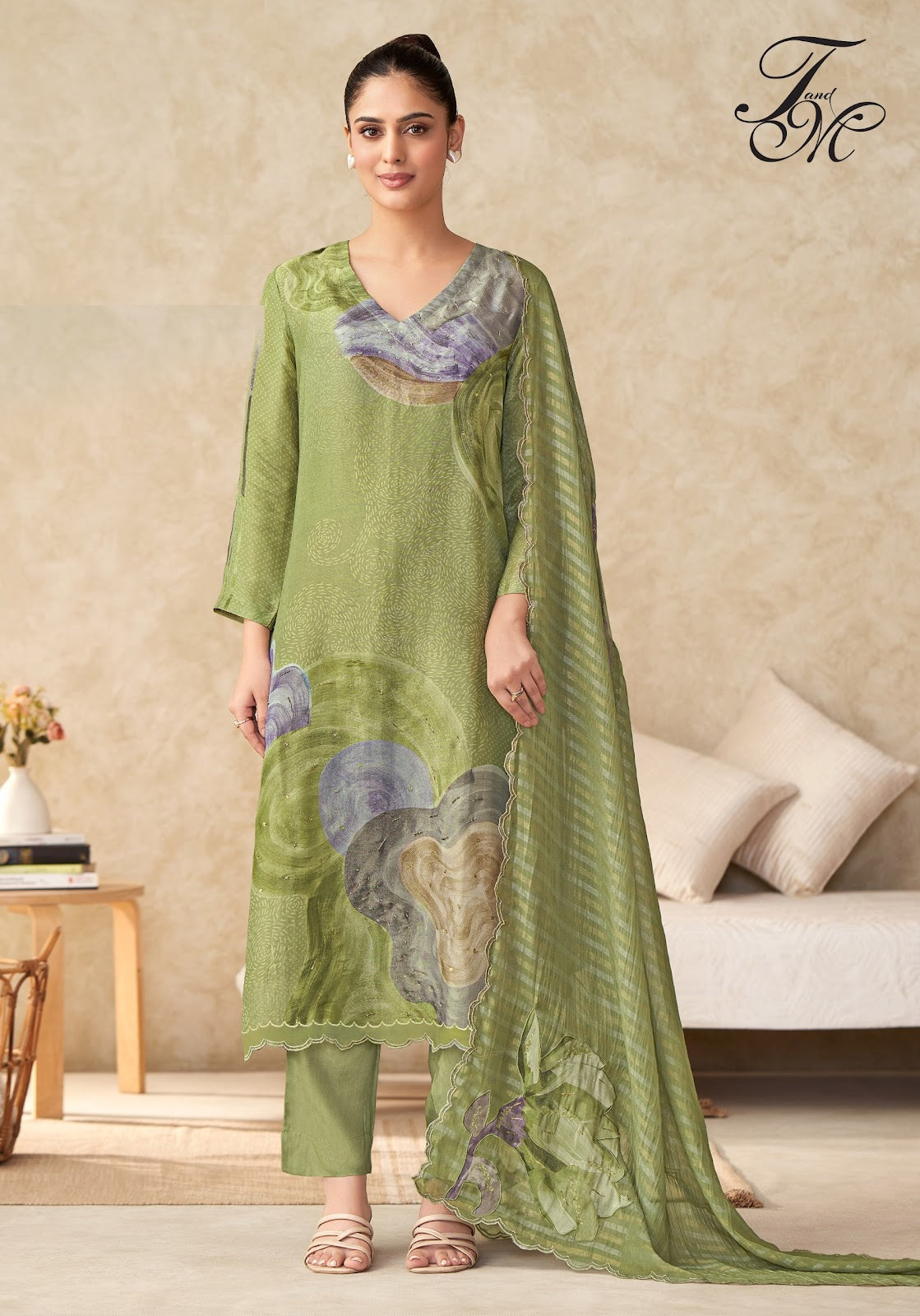 Zohra Tm Simmer Tissue Plazzo Style Suits Wholesaler Gujarat