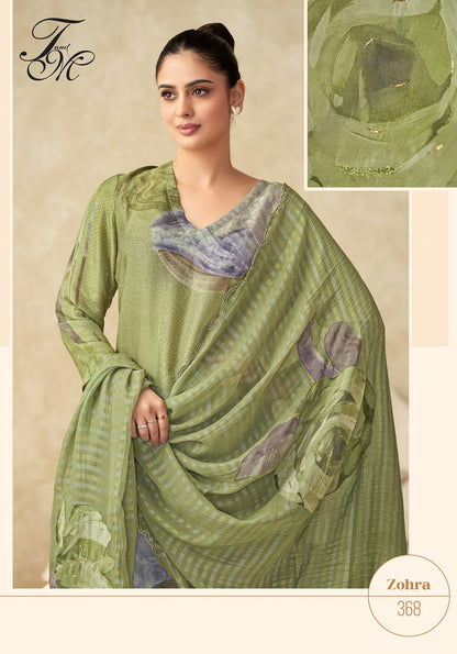 Zohra Tm Simmer Tissue Plazzo Style Suits Wholesaler Gujarat