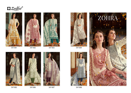Zohra Zulfat Designer Pure Cotton Pant Style Suits Exporter Gujarat