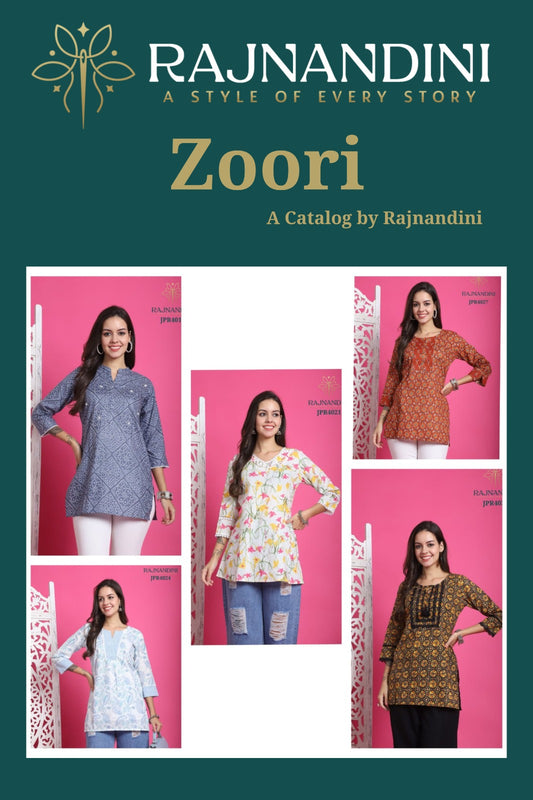 Zoori Rajnandini Cotton Short Kurtis Wholesaler Gujarat