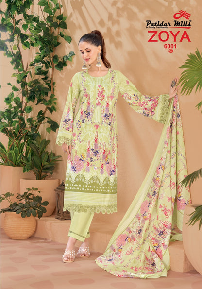 Zoya Vol 6 Patidar Mills Cotton Karachi Readymade Suits Wholesaler Gujarat
