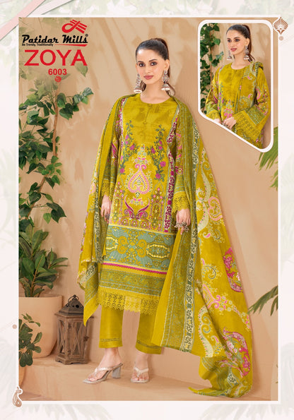Zoya Vol 6 Patidar Mills Cotton Karachi Readymade Suits Wholesaler Gujarat