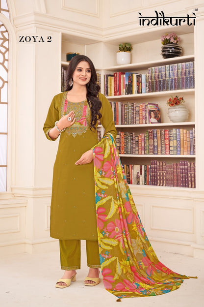 Zoya 2 Indikurti Readymade Pant Style Suits Manufacturer