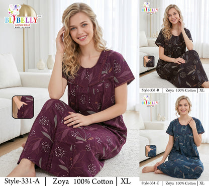 Zoya Cotton Belly Bombay Night Gowns Manufacturer Gujarat
