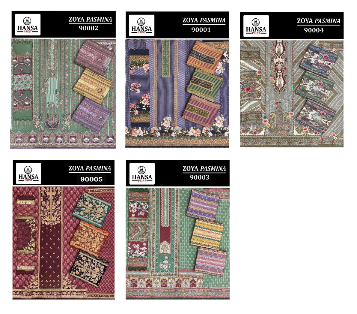 Zoya Hansa Prints Pashmina Suits Wholesaler Ahmedabad