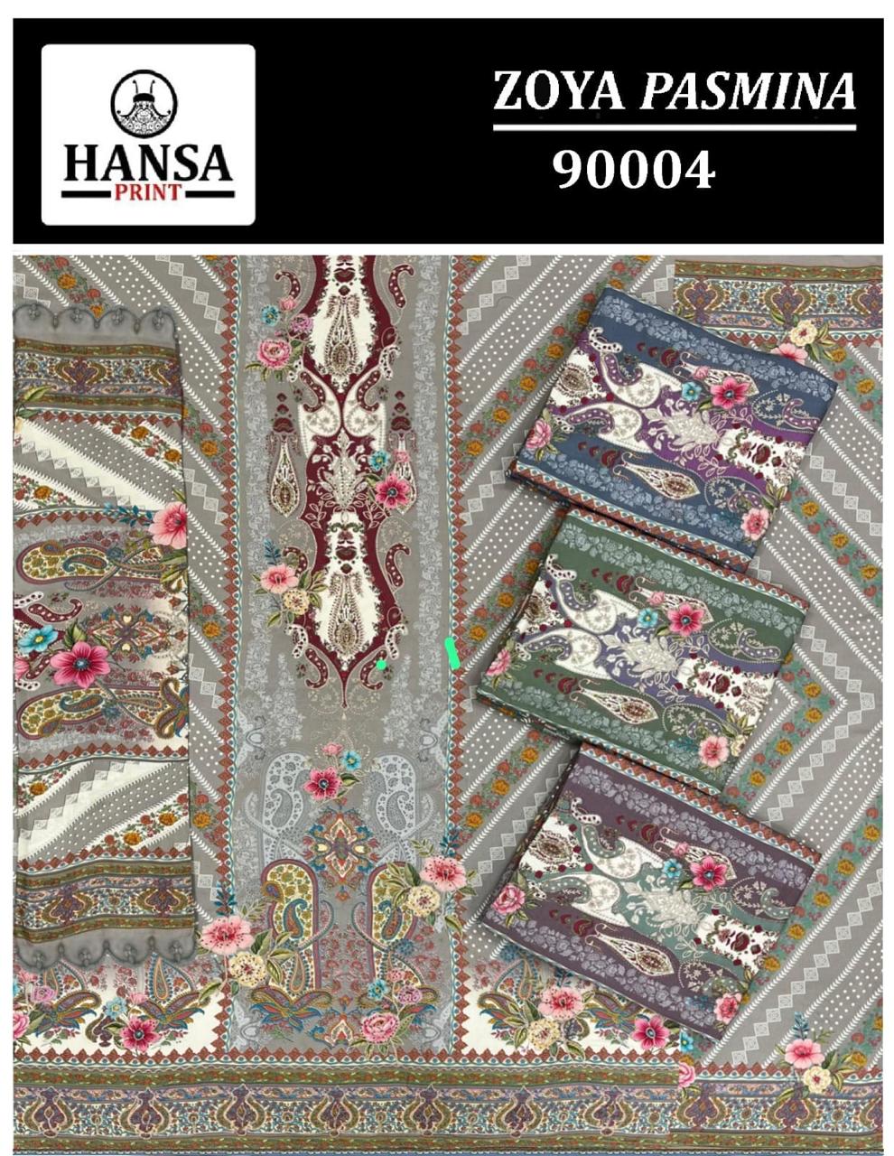 Zoya Hansa Prints Pashmina Suits Wholesaler Ahmedabad