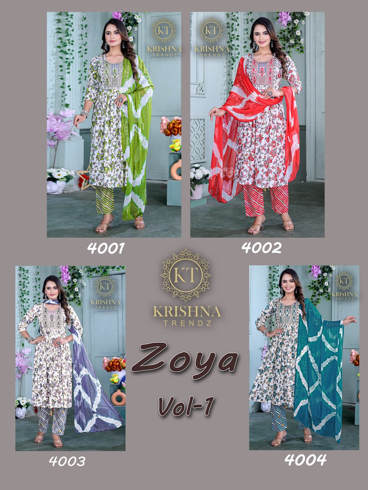 Zoya Vol 1 Kt Rayon 14Kg Readymade Pant Style Suits