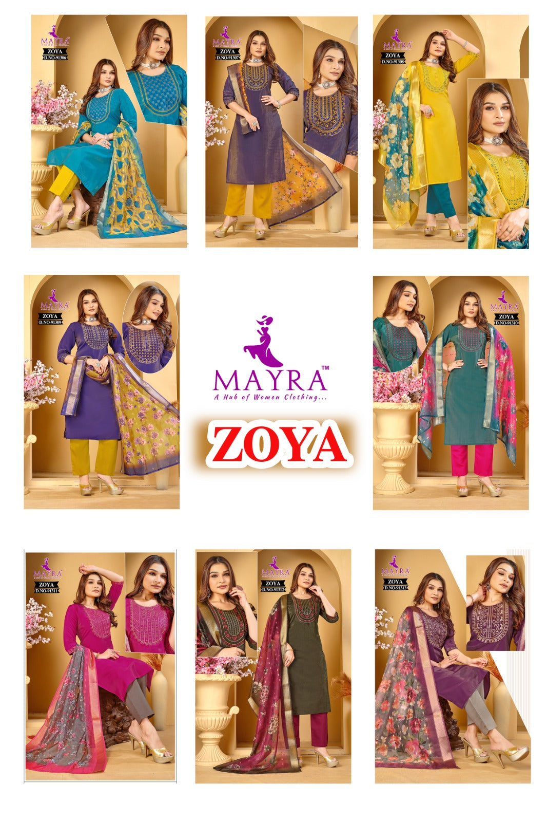 Zoya Mayra Readymade Pant Style Suits Exporter India