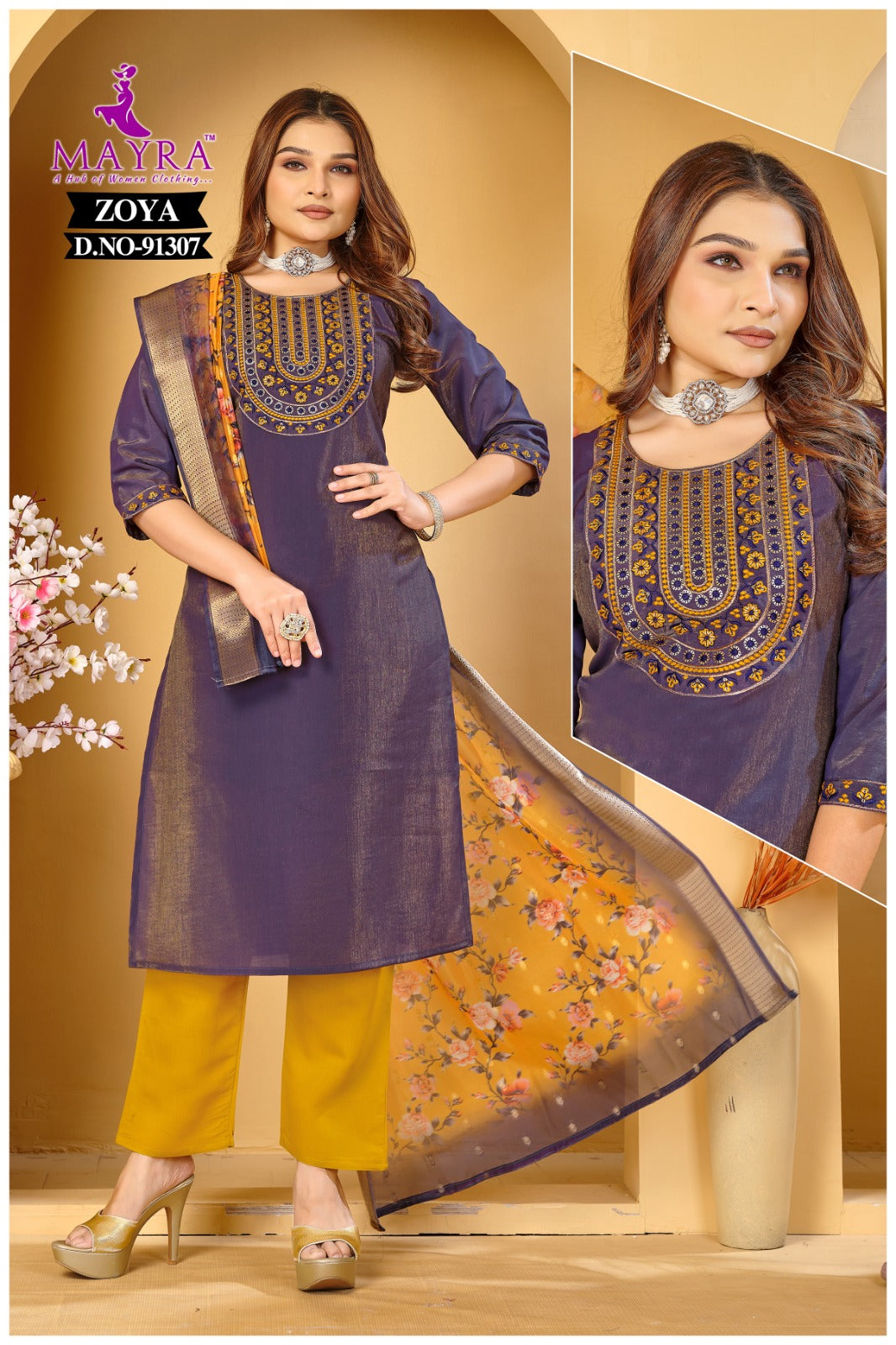 Zoya Mayra Readymade Pant Style Suits Exporter India