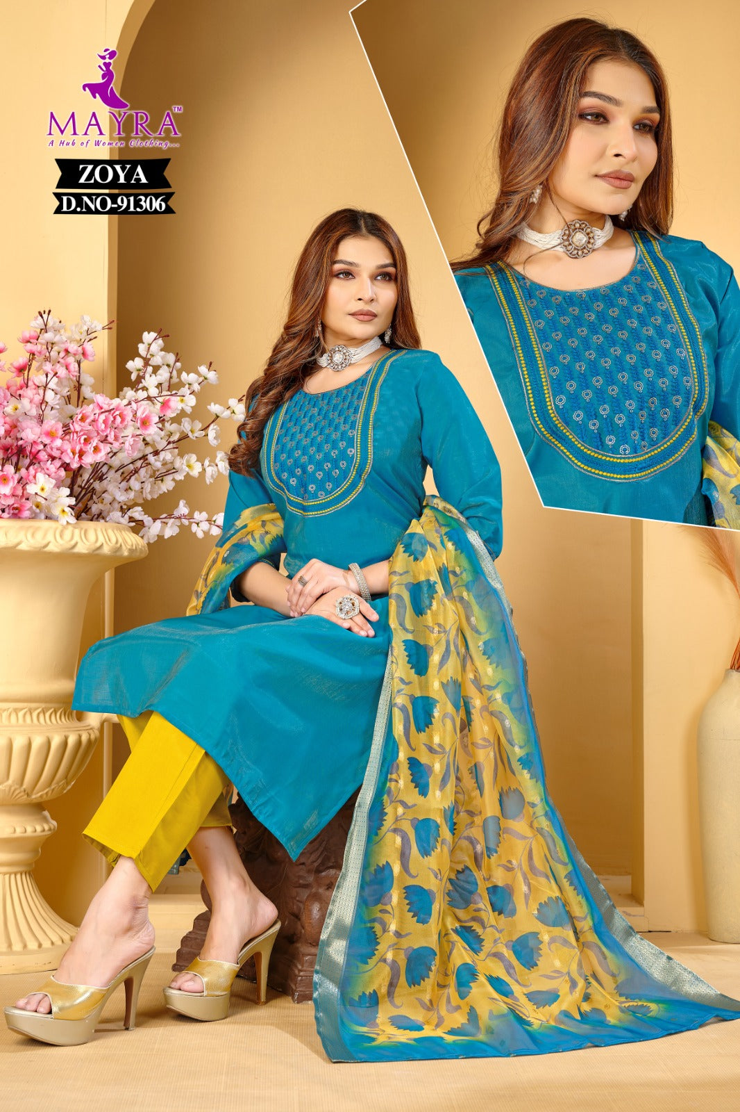 Zoya Mayra Readymade Pant Style Suits Exporter India