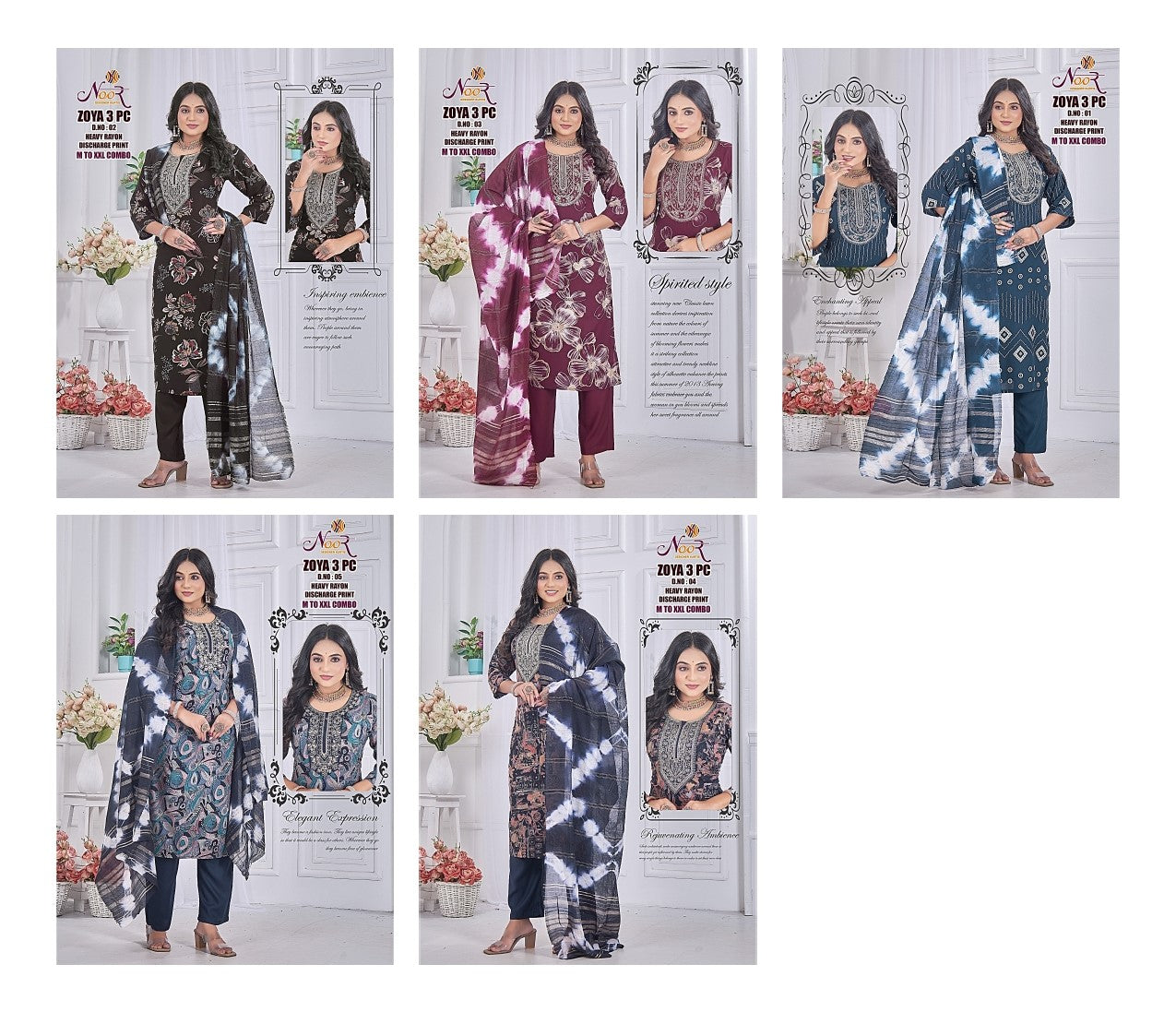 Zoya Noor Heavy Rayon Readymade Pant Style Suits Supplier Ahmedabad