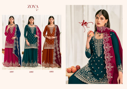 Zoya Radha Trendz Fendy Silk Readymade Plazzo Style Suits Exporter Gujarat