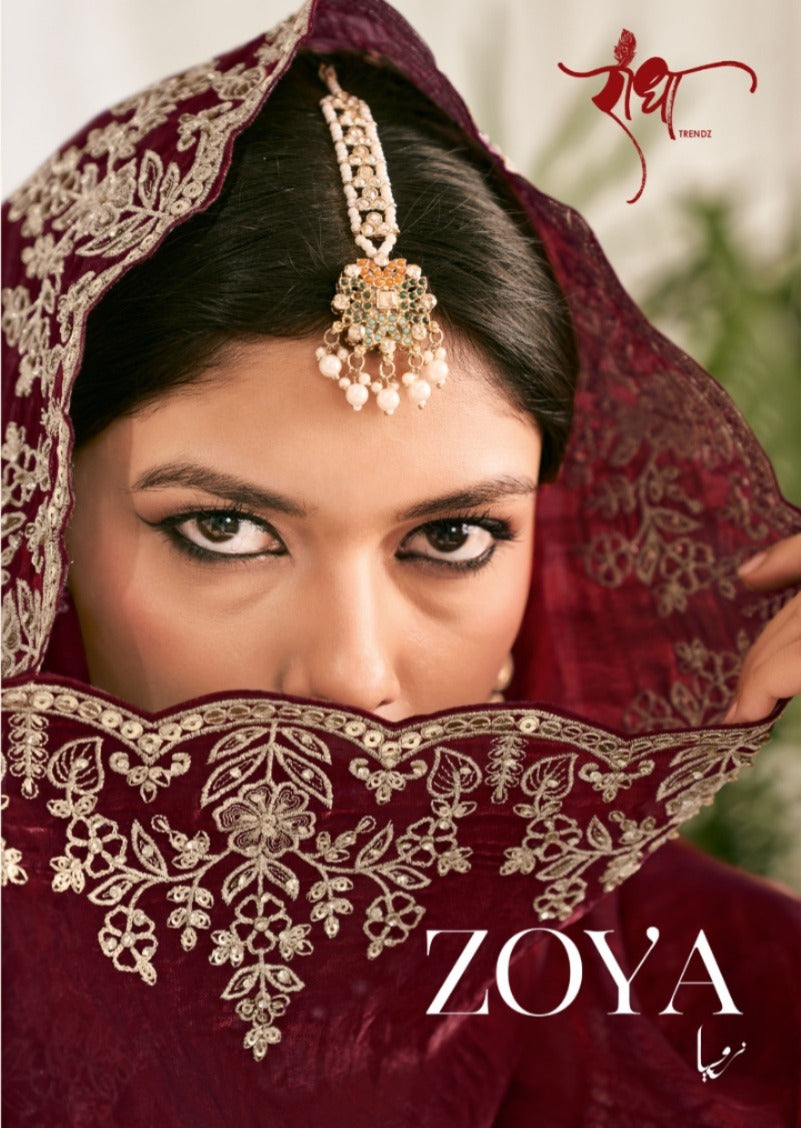 Zoya Radha Trendz Fendy Silk Readymade Plazzo Style Suits Exporter Gujarat