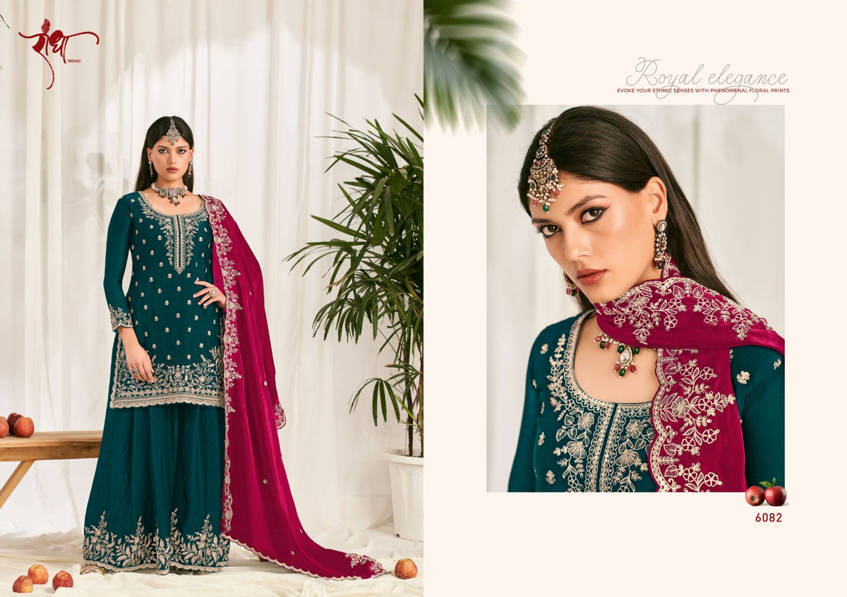 Zoya Radha Trendz Fendy Silk Readymade Plazzo Style Suits Exporter Gujarat