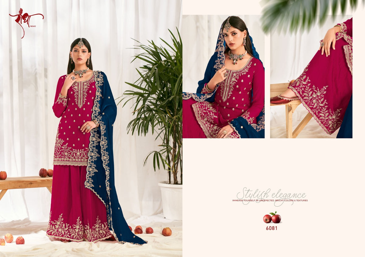 Zoya Radha Trendz Fendy Silk Readymade Plazzo Style Suits Exporter Gujarat