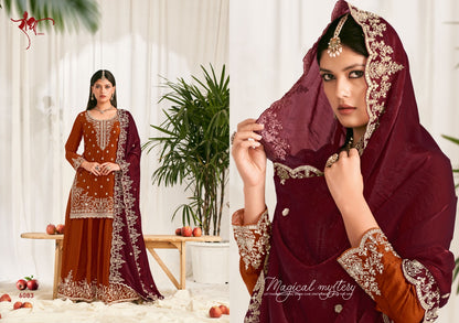 Zoya Radha Trendz Fendy Silk Readymade Plazzo Style Suits Exporter Gujarat