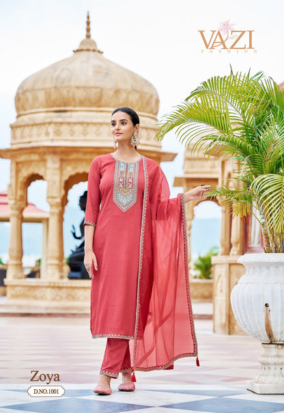Zoya Vazi Fashion Viscose Readymade Pant Style Suits Supplier Ahmedabad