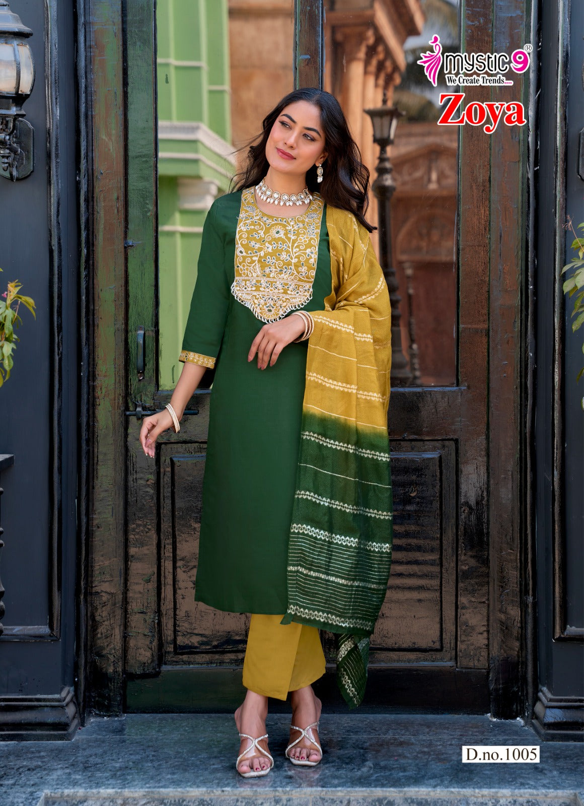 Zoya Vol 1 Mystic 9 Roman Silk Readymade Pant Style Suits Exporter Ahmedabad