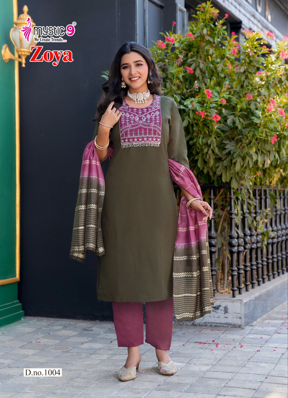 Zoya Vol 1 Mystic 9 Roman Silk Readymade Pant Style Suits Exporter Ahmedabad