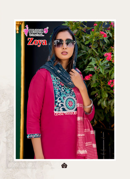 Zoya Vol 1 Mystic 9 Roman Silk Readymade Pant Style Suits Exporter Ahmedabad