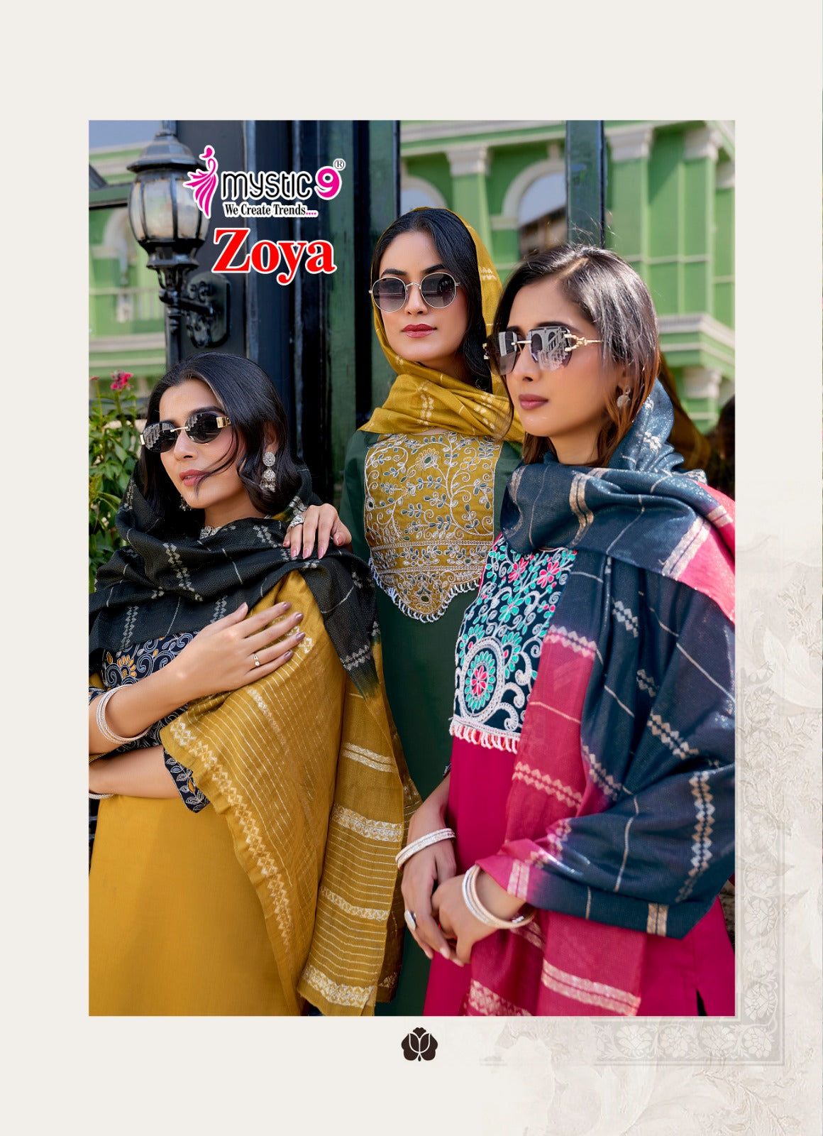 Zoya Vol 1 Mystic 9 Roman Silk Readymade Pant Style Suits Exporter Ahmedabad
