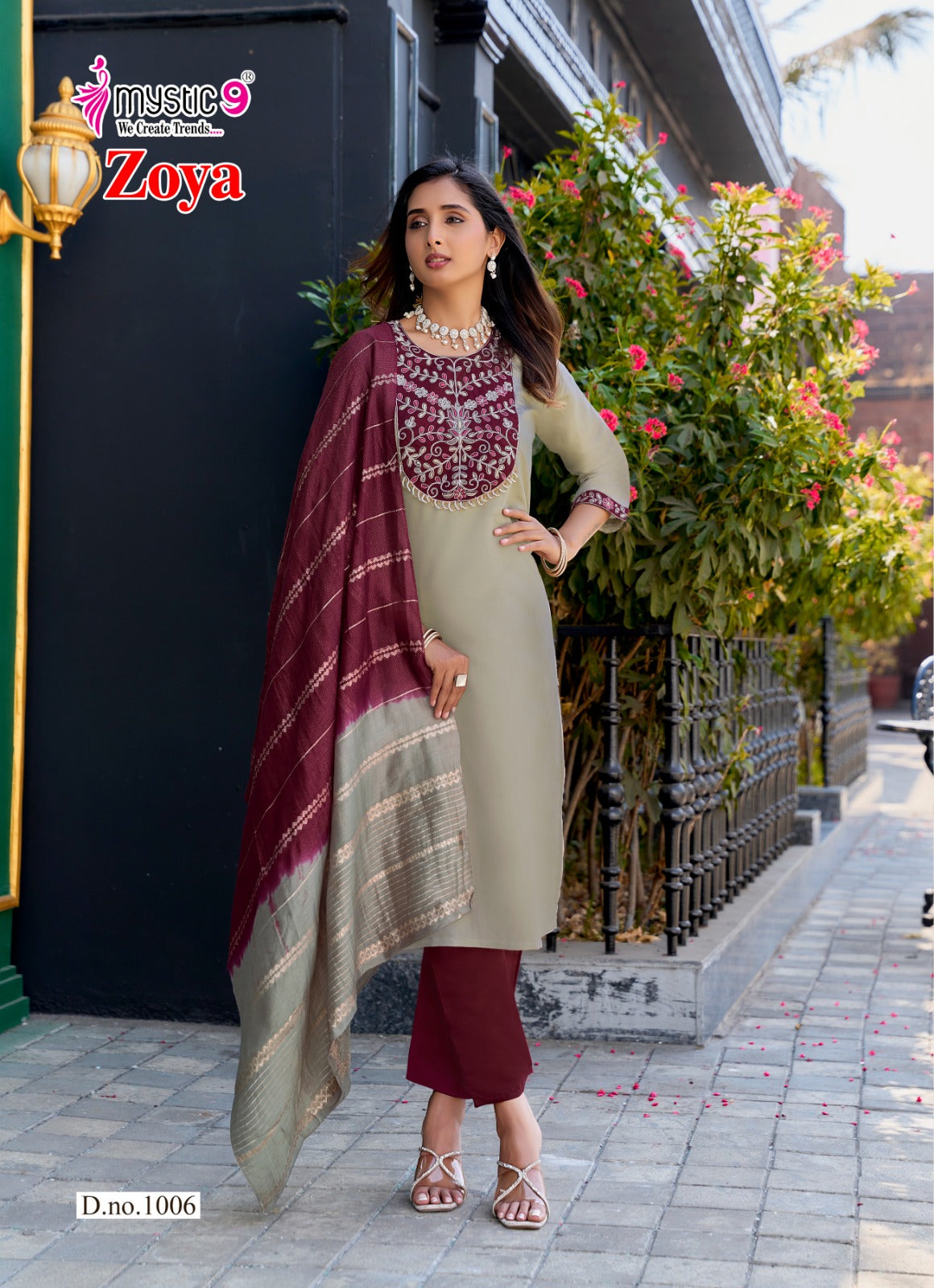 Zoya Vol 1 Mystic 9 Roman Silk Readymade Pant Style Suits Exporter Ahmedabad