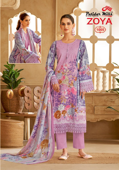 Zoya Vol 1 Patidar Mills Cotton Karachi Salwar Suits Exporter India