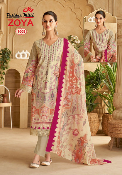 Zoya Vol 1 Patidar Mills Cotton Karachi Salwar Suits Exporter India