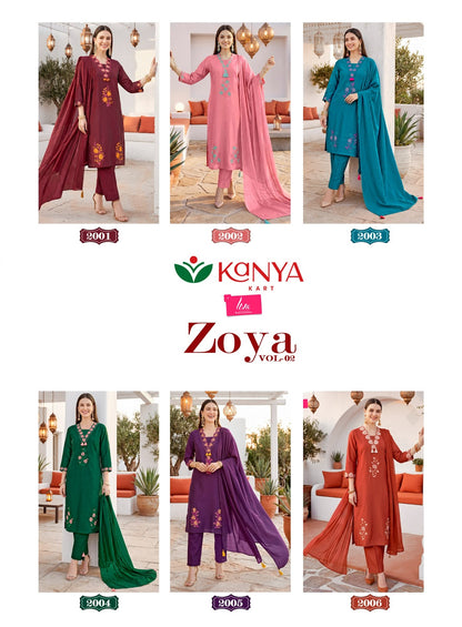 Zoya Vol 2 Kanya Kart Berlin Readymade Pant Style Suits Manufacturer Gujarat