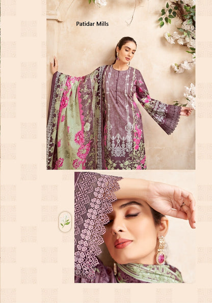 Zoya Vol 2 Patidar Mills Lawn Karachi Salwar Suits Manufacturer Gujarat